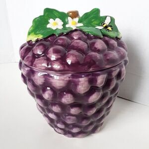 Grape Ceramics Cookie Jar